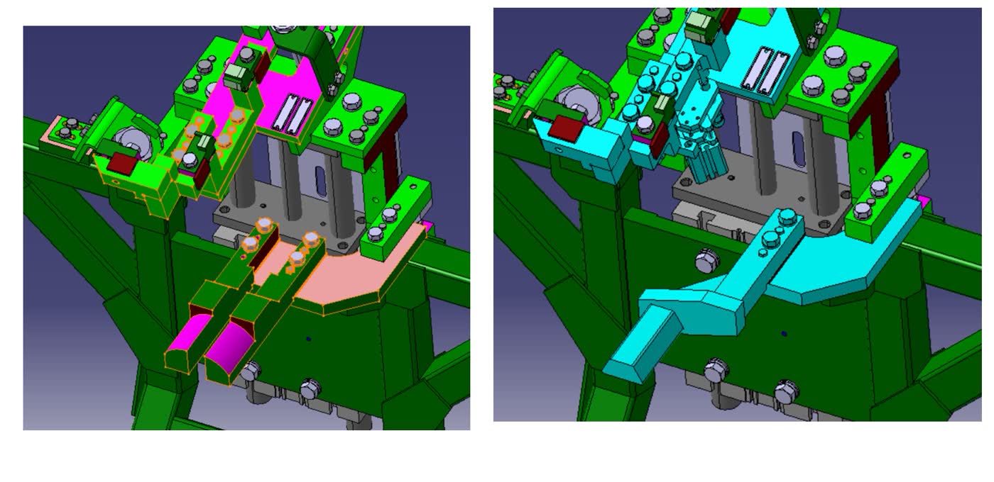 Mapa de tensiones por colores sobre modelo 3D de conjunto mecánico